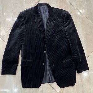 Elegant Black Pinstripe Blazer
